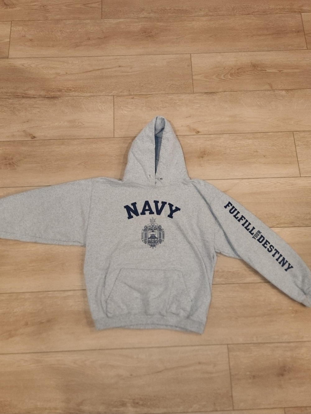 Vintage Y2K Gray Navy Blue and Gray Mead in USA Mens Size Large Like New Conditi
